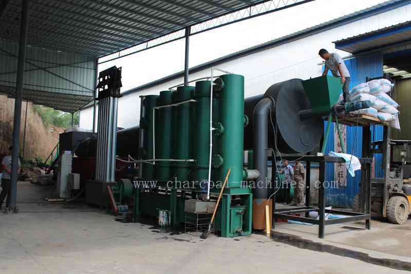 Ligne de production de briquettes de charbon de bois