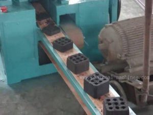 Coal and charcoal extruder machine