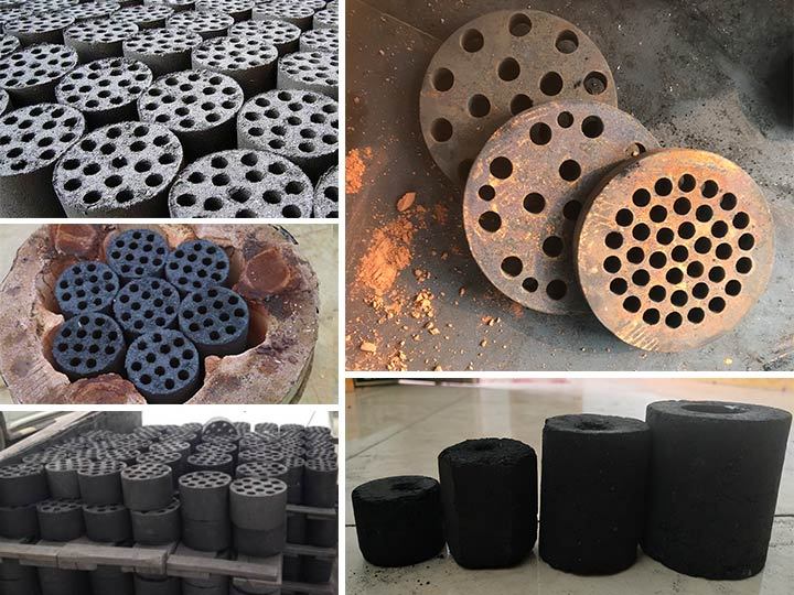 Molds of honeycomb coal