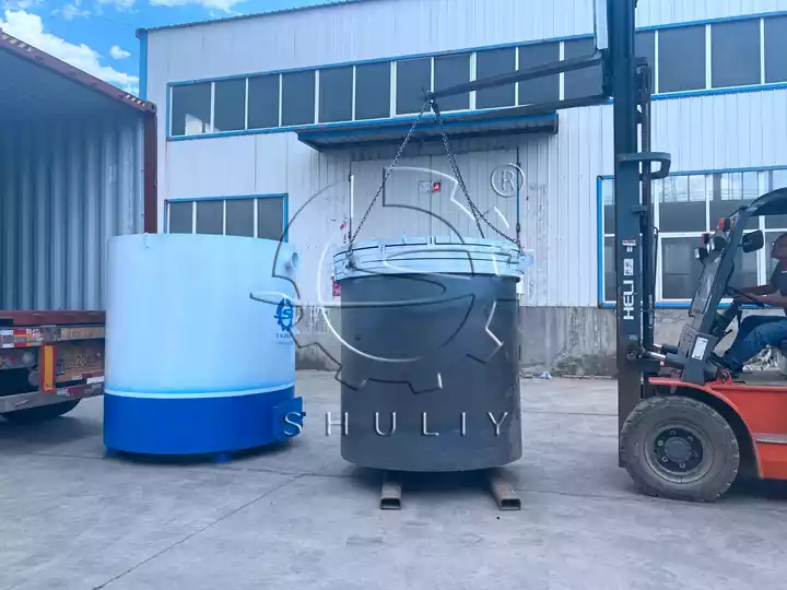 Подъемная углеродизационная печь