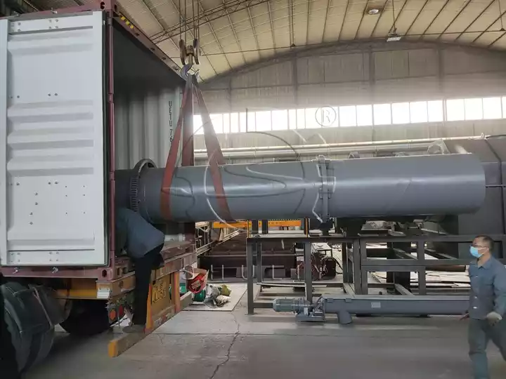 Local de carregamento do secador rotativo de serragem